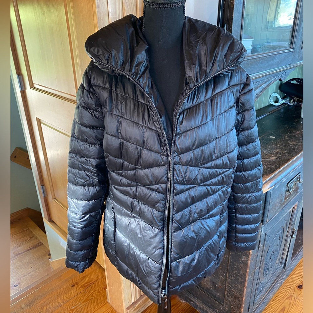 Black Zip Up Puffer Jacket - STEFANO COCCI